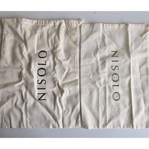2 Nisolo Linen Shoe Dust Bag 14.5"‎ x 10" Travel